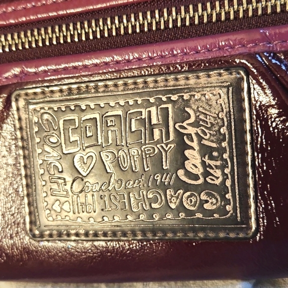 Coach Poppy Raspberry Wallet Wristlet - Picture 2 of 10
